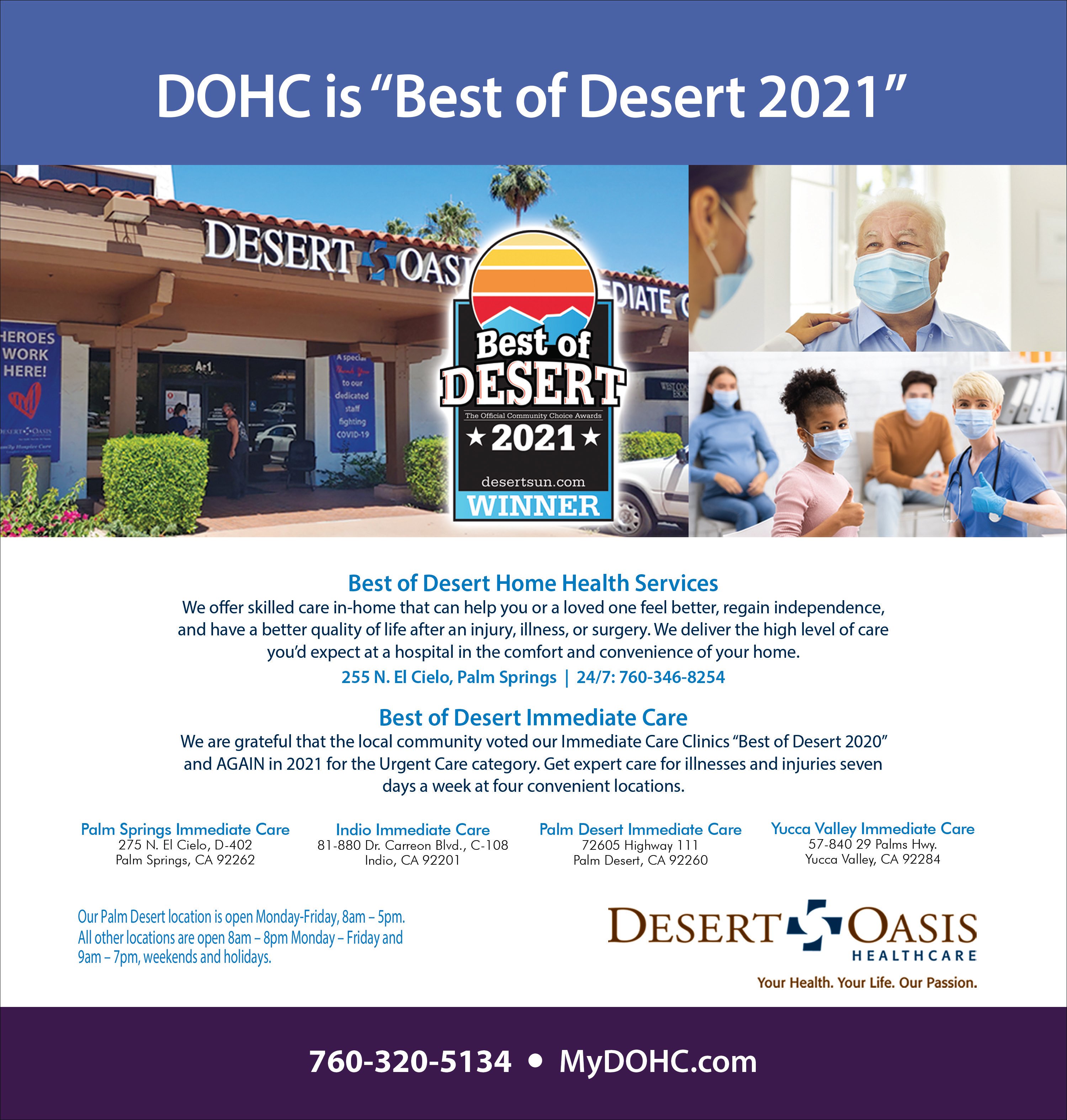 DOHC Best of Desert 2021 | Ad